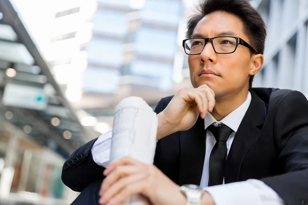 Thinking new strategy for his business — Stock Photo, Image