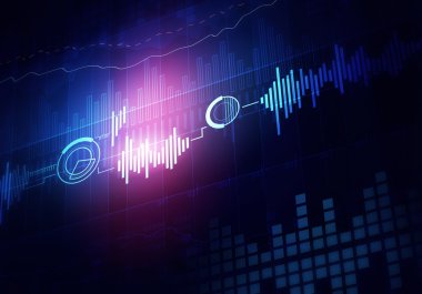 Ses ekolayzer arka plan. Karışık teknik