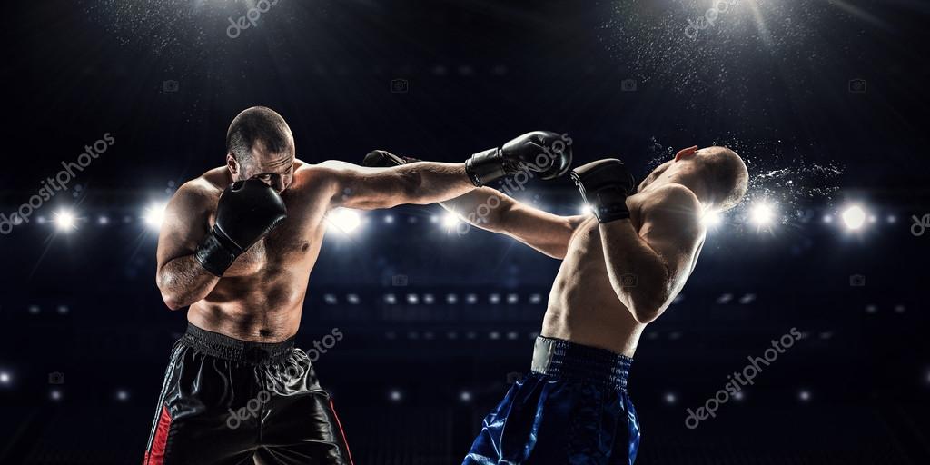 Professional box match . Mixed media — Stock Photo © SergeyNivens