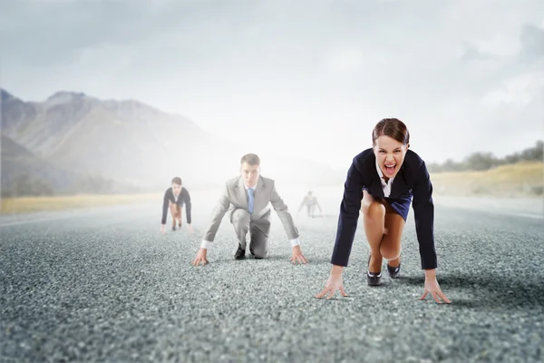 Lui è determinato a iniziare ora. Mezzi misti — Foto Stock