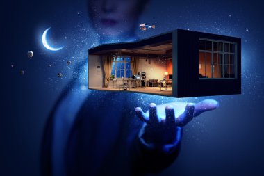 İç senin hayalini gerçekleştirmek. Karışık teknik