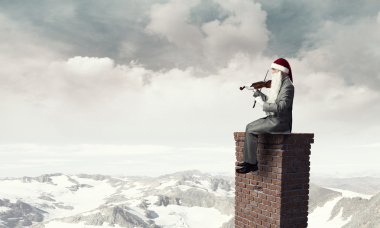 Bu Noel melodi olabilir burada. Karışık teknik