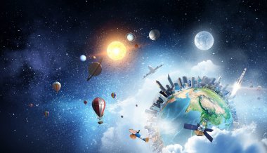 Bizim benzersiz dünya. Karışık teknik