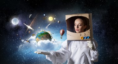 Alanı keşfetmeye rüyalar. Karışık teknik