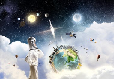 Alanı keşfetmeye rüyalar. Karışık teknik