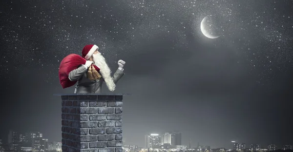 Santa is coming . Mixed media — Stock Photo, Image