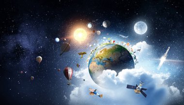 Bizim benzersiz dünya. Karışık teknik