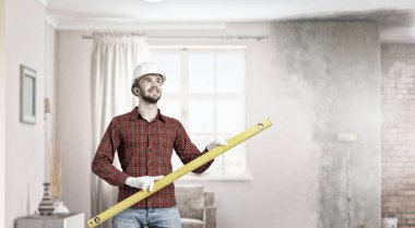 Düzey Oluşturucu adam. Karışık teknik