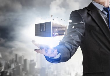 Modern iç mekan tasarımları. Karışık teknik