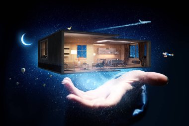 İç senin hayalini gerçekleştirmek. Karışık teknik