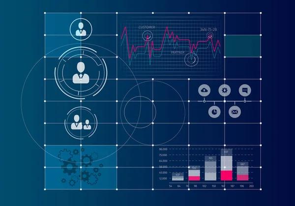 Digitalt brukergrensesnitt Blandede medier – stockfoto