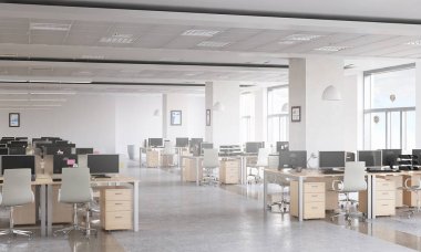 Modern ofis tasarım. Karışık teknik