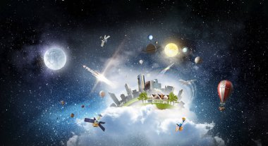 Bizim benzersiz dünya. Karışık teknik