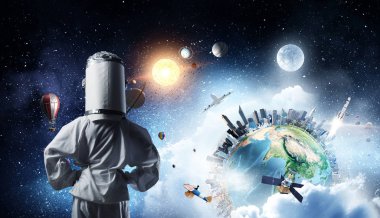 Alanı keşfetmeye rüyalar. Karışık teknik