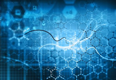 Tıbbi arka plan. Karışık teknik