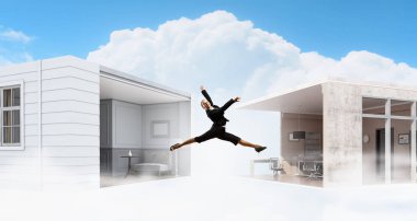 Ofis ve ev arasında. Karışık teknik