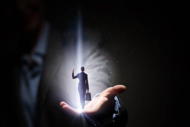 Palm destek işkadını. Karışık teknik