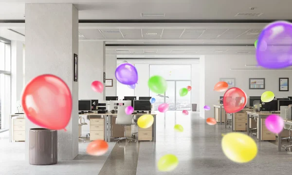 Elegant office interior . Mixed media — Stock Photo, Image