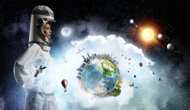 Alanı keşfetmeye rüyalar. Karışık teknik