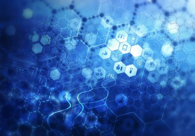 Tıbbi arka plan. Karışık teknik