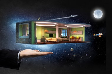 İç senin hayalini gerçekleştirmek. Karışık teknik