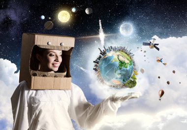 Alanı keşfetmeye rüyalar. Karışık teknik