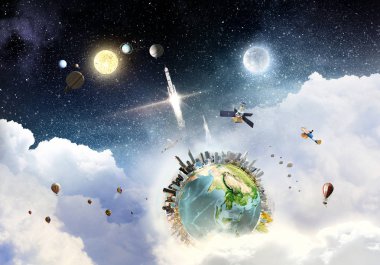 Bizim benzersiz dünya. Karışık teknik