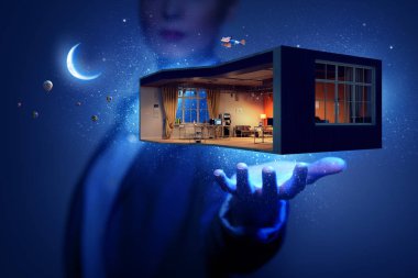 İç senin hayalini gerçekleştirmek. Karışık teknik