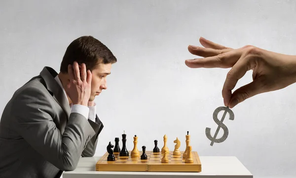 Competition and strategy in business . Mixed media — Stock Photo, Image