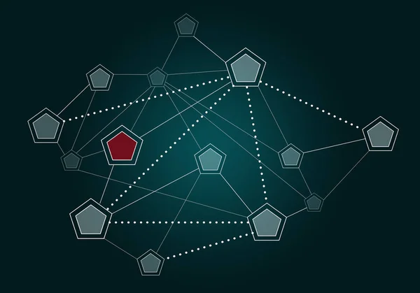 Collegamento in rete e sfondo di connessione. Mezzi misti — Foto Stock