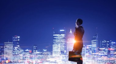 Geç geceye kadar çalışma. Karışık teknik