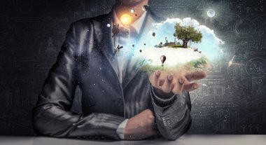 Çevre sağlıklı yaşam. Karışık teknik