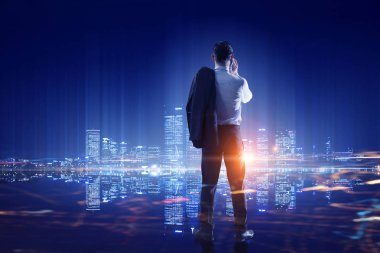 Geç geceye kadar çalışma. Karışık teknik