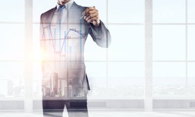 Onun ticari büyüme ve ilerleme. Karışık teknik