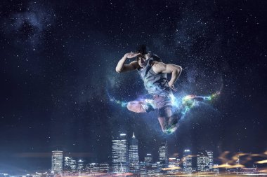 B-boy bazı performans taşır. Karışık teknik