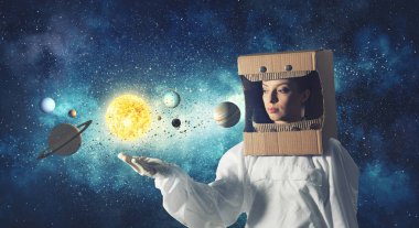 Uzay keşfetmek için bir rüya. Karışık teknik