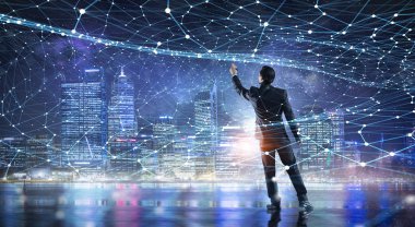 İş ağı ve bağlantı. Karışık teknik