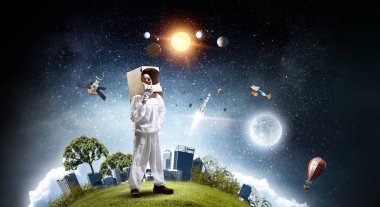 Alanı keşfetmeye rüyalar. Karışık teknik