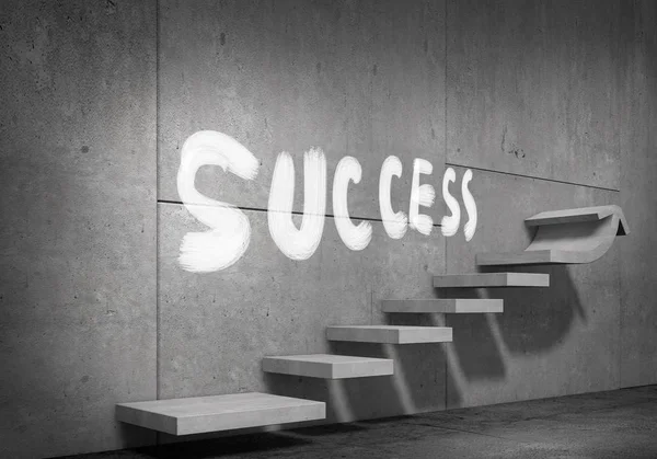 Ladder of success and achievement . Mixed media — Stock Photo, Image