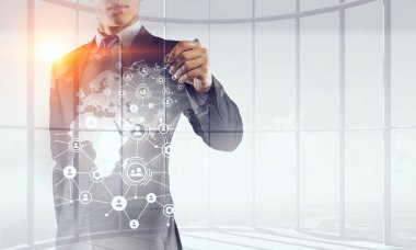 Onun ticari büyüme ve ilerleme. Karışık teknik