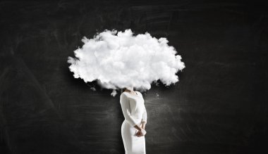 Bulut başkanlığında kadın. Karışık teknik