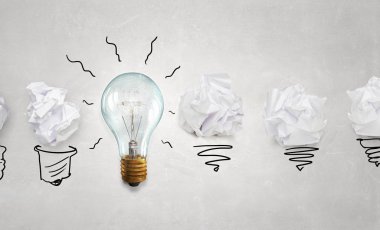 Yaratıcı ve seçkin bir fikir. Karışık teknik