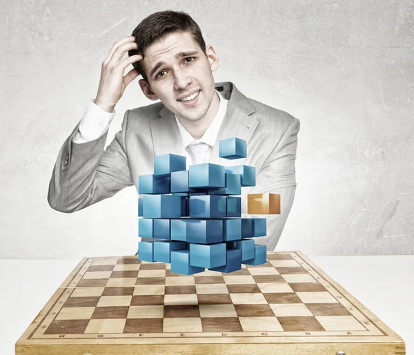 Competition and strategy in business . Mixed media — Stock Photo, Image