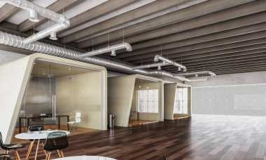 Modern ofis iç. 3D render