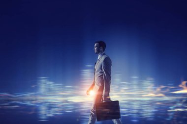 Geç geceye kadar çalışma. Karışık teknik