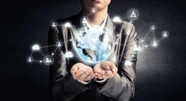 Teknolojileri insanlar bağlanmak için. Karışık teknik