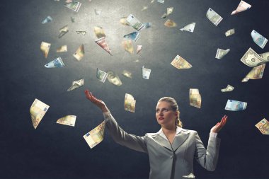 Zengin olmak istiyor. Karışık teknik