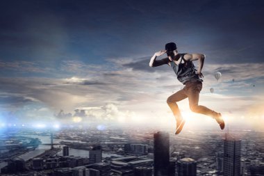 B-boy bazı performans taşır. Karışık teknik