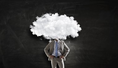 Bulut başkanlığında adam. Karışık teknik