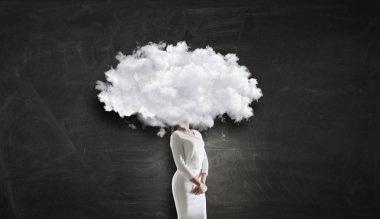 Bulut başkanlığında kadın. Karışık teknik